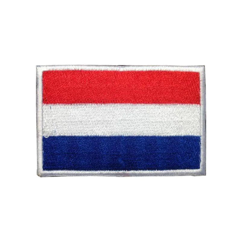 Нидерланды заплатки флаг 3D Вышитые Аппликации Ткань для платья флаг значки-наклейки для одежды рюкзак шляпа с Hook& Loop