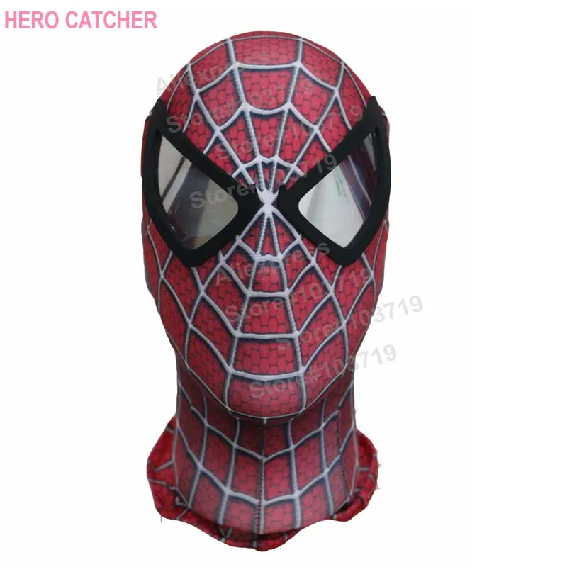 

Hero Catcher High Quality Custom Made Hero Raimi Spider-Man Cosplay Mask Spiderman Mask With Black Lenses Raimi Spdierman Mask