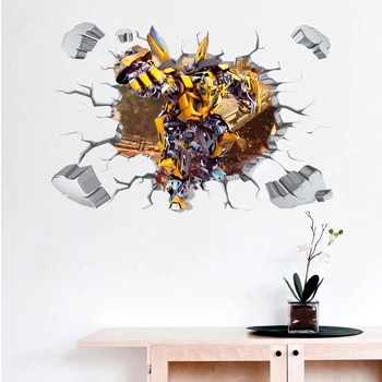

3D OPTIMUS PRIME Wall Sticker Art Decal Vinyl Bedroom Smash Boys Decor