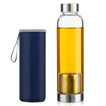 420/550 мл My Sport Портативный реальный боросиликатное Стекло чашки бутылка для воды фильтр Чай кружка с ручкой бутылка для заварки