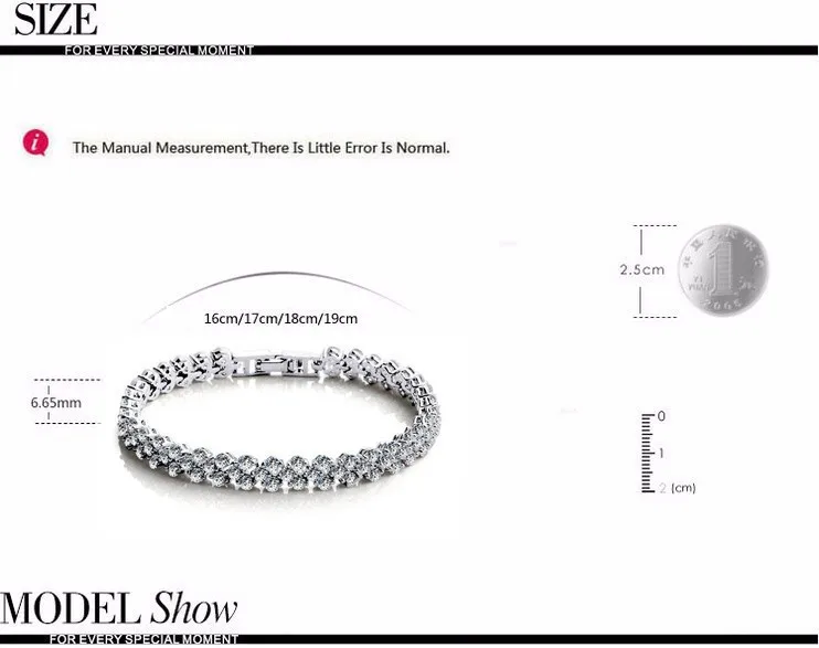Luoteemi Лидер продаж в римском стиле браслет-цепочка для Для женщин Роскошные 2.75 мм кубический циркон браслет с инкрустацией невесты свадебные украшения