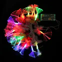 Hobbylan 3 м 20 светодиодный волоконно-оптический струнный свет Цветная Бабочка аккумуляторная лампа рождественское освещение рождественские