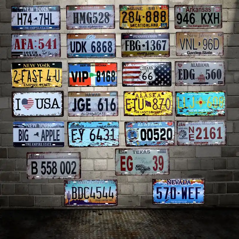 Wellcraft Carteles De Matricula De Ciudades De America Cartel De