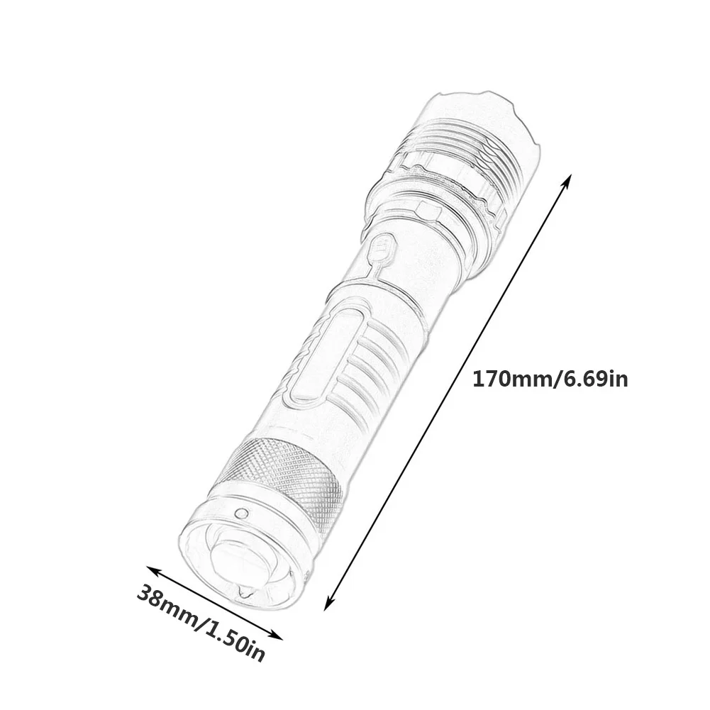 Elfeland тактический военный T6 Фонарик светодиодный Батарея Мощность Масштабируемые Факел Алюминий сплав легкий и портативный, легко носить с