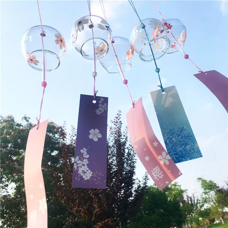 Творческий японский стиль Wind Chime стекло висит ремесло ветер колокол домашний