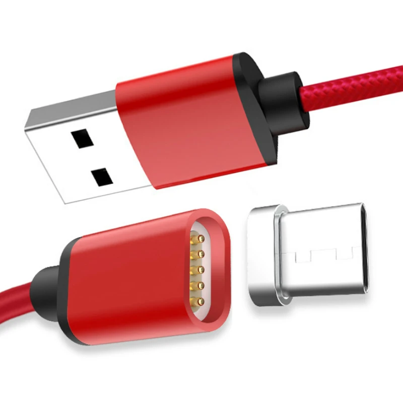 Магнитный кабель usb type C USB-C type-C USB быстрое зарядное устройство магнитный кабель для samsung S8 S9 Plus Note 8 A3 A5 зарядный кабель