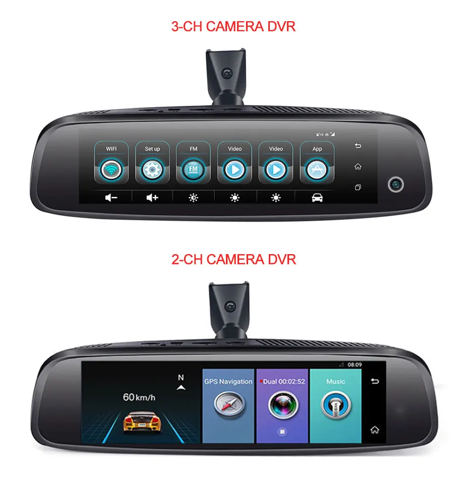 ANSTAR 8 ''2 ГБ+ 32 ГБ зеркало заднего вида Автомобильный видеорегистратор 4G Android Dash Cam 3 объектива HD 1080P ночного видения РЕГИСТРАТОР gps ADAS авто камера