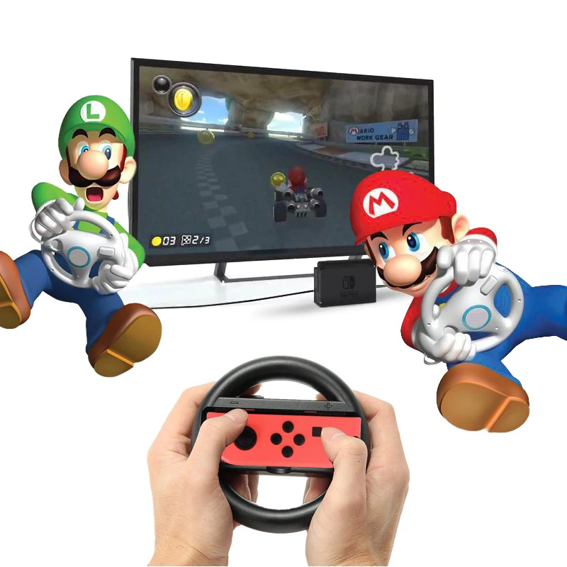 9 in 1 Nintend Switch Accessories Kit with Steer Wheel nintendoswitch Handle Grips Silicone Case for Nintendo Switch Joy-con (22)