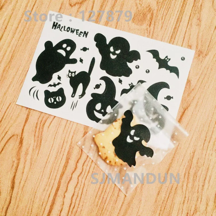 20 sheets Black bats Halloween sealing label Adhesive  Seal Sticker for Baking Gift Stickers Funny DIY work