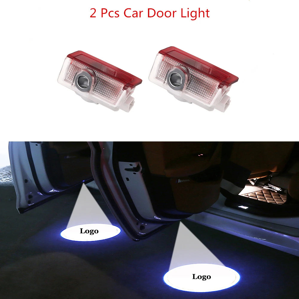 

2 Pcs Car Door Lights Welcome Light Projector Logo Ghost Shadow Light for Mazda for Audi for Benz for Golf for Volvo for Peugeot