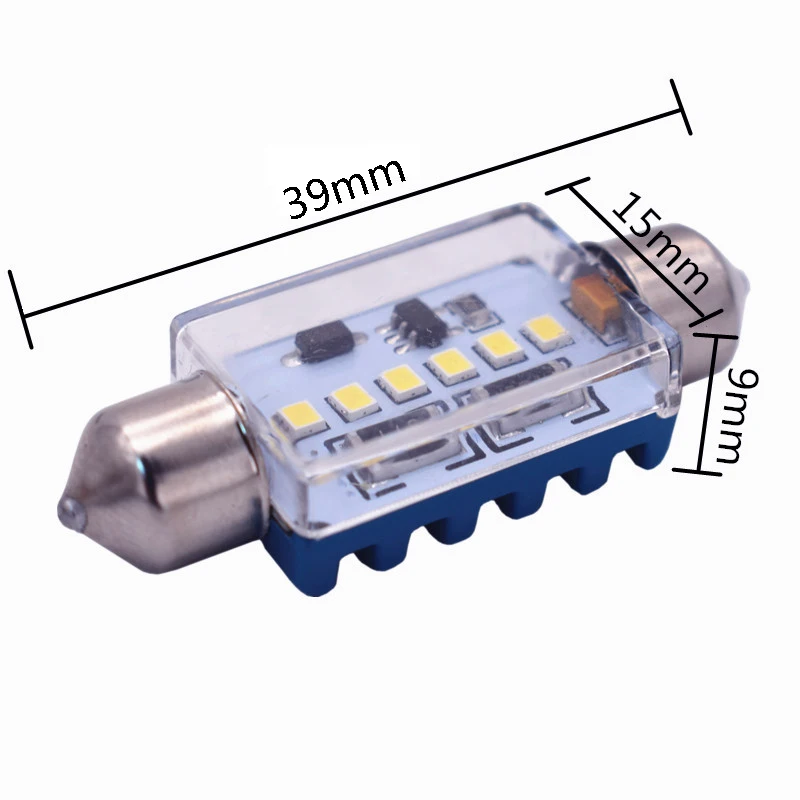 YSY 100 шт. светодиодная гирлянда с can-шиной 31 мм 36 мм 39 мм 42 мм C5W Canbus Led 6SMD 12 V светодиодные лампы освещения автомобиля Купол лампы автомобиля внутренний свет