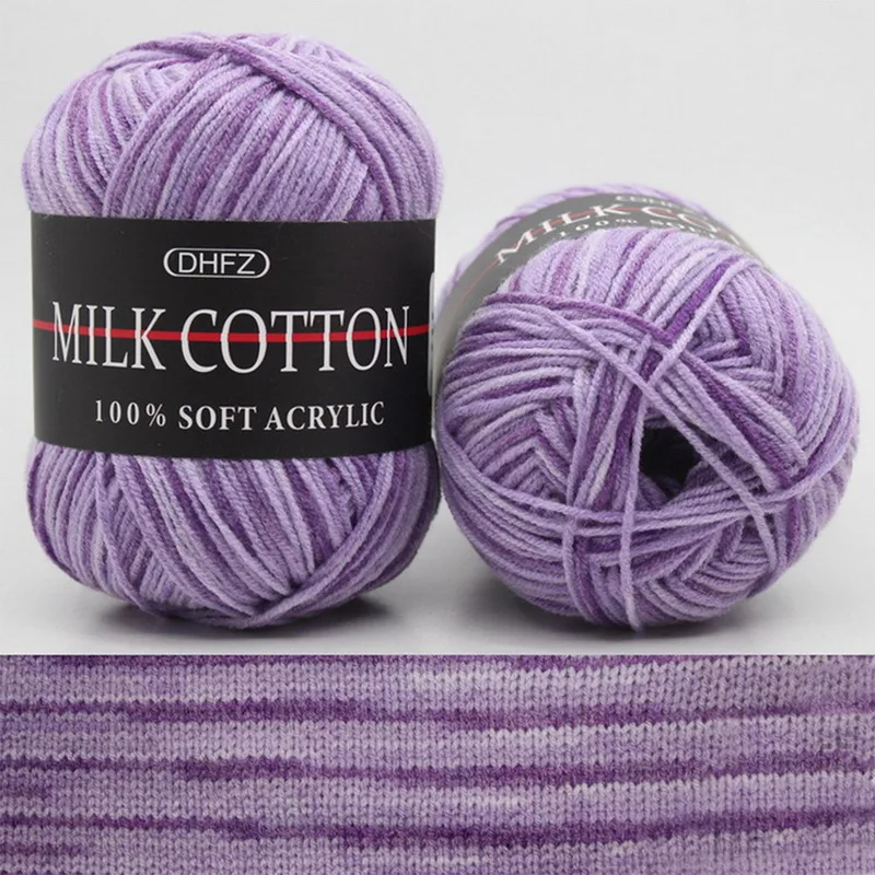 1.5MM Diameter Soft Milk Cotton Yarn Baby Wool Yarns For Knitting Hand Knitted Blanket Sweater Scarf Crochet Knitting Supplies