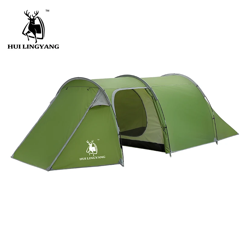 

Waterproof 3-4 Person Double Layer Tunnel Tent Outdoor Hiking Climbing Large Space Beach Tents Portable Ultralight Camping Tent