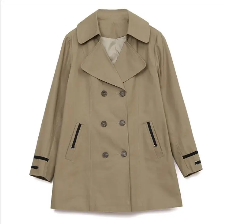 

Women's coats Large Size Loose Commuting Temperament Long Windswear Spring and Autumn Pure Cotton Outerwear