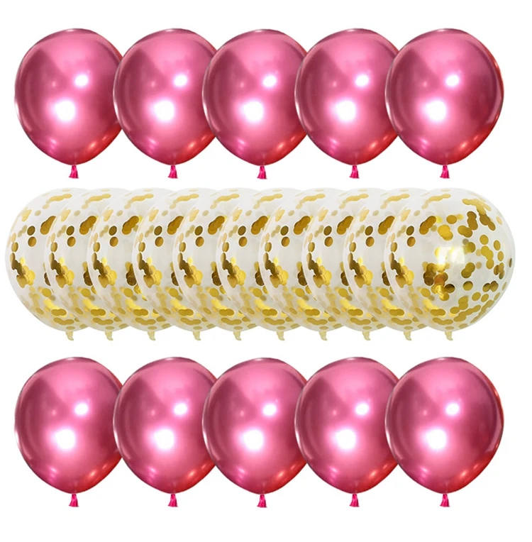 20 штук металлические жемчужные латексные шары День рождения украшения для детей, для свадьбы или «нулевого дня рождения» "сделай сам" девичник столовые принадлежности для мальчиков и девочек
