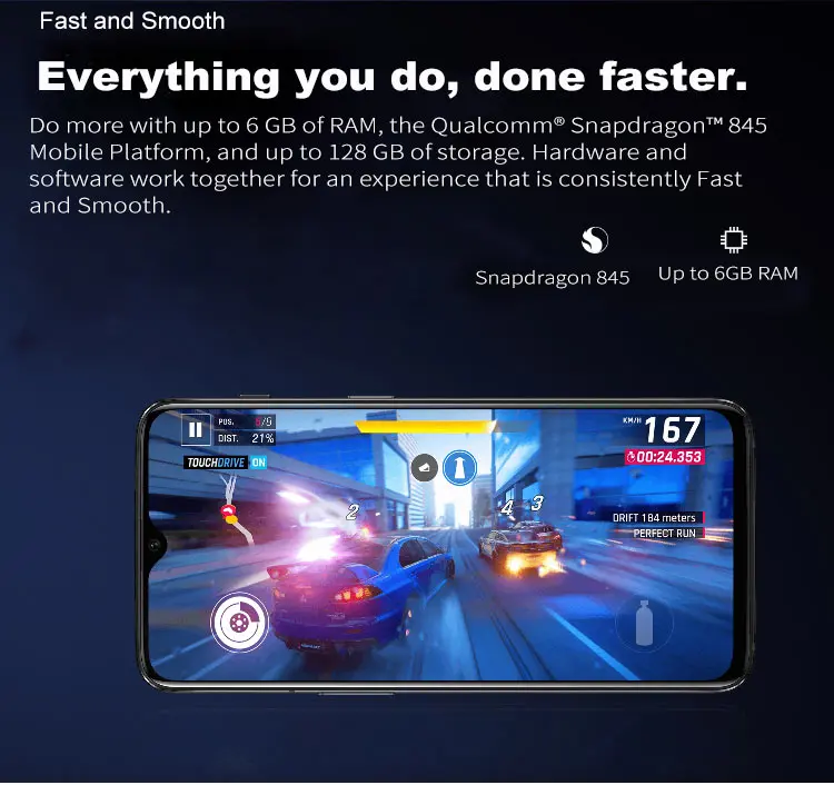 Мобильный телефон с глобальной версией Oneplus 6 T, 8 ГБ ОЗУ, 128 Восьмиядерный процессор Snapdragon 845, 6,41 дюйма, двойная камера, экран мобильного телефона