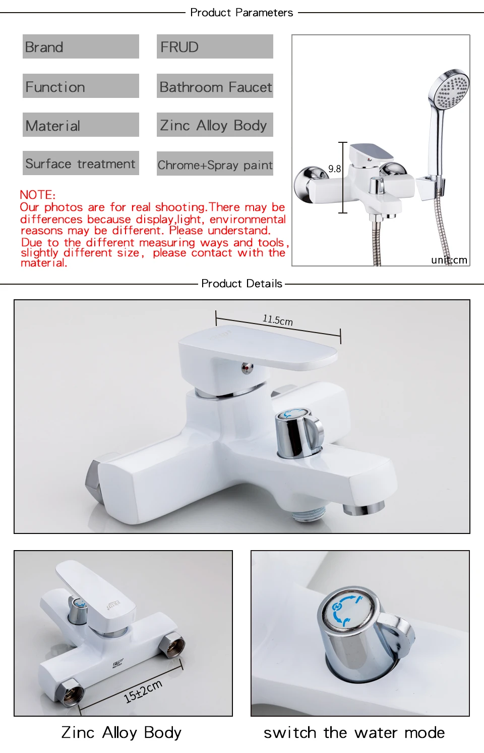 White bathroom sink faucet 8