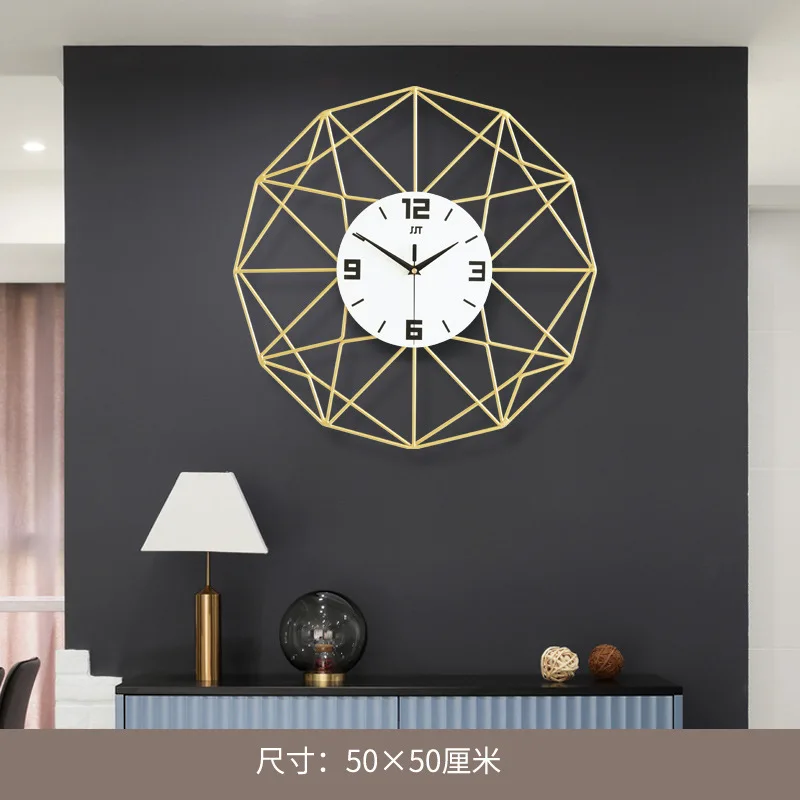 

Hot Modern Larger Wall Clock Living Room Nordic Household Quartz Separates Europe Abstract Metal Needle Fashion Creative Clock