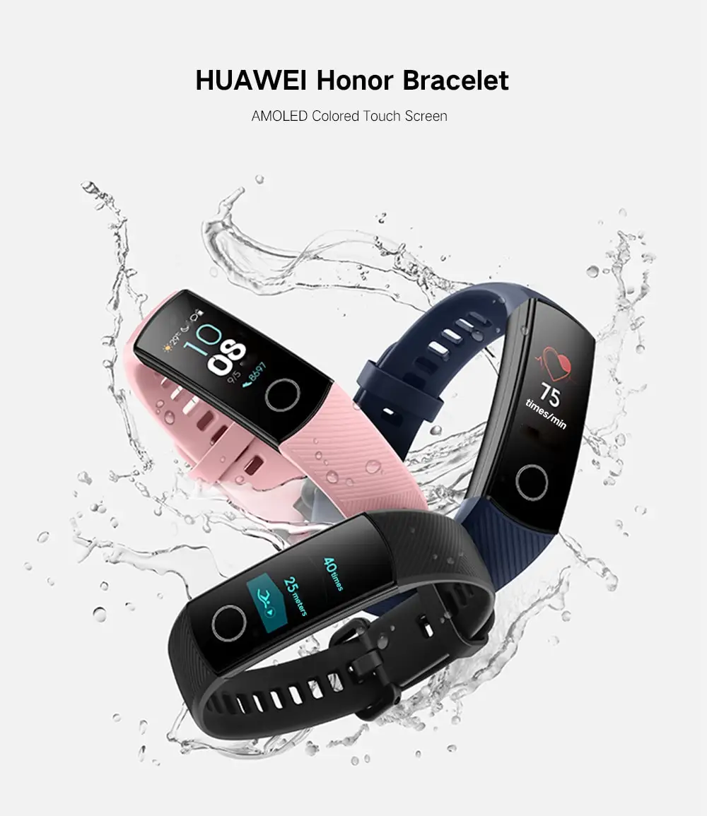 0.95 inch Screen Bluetooth 4.0 Call / Message Reminder Heart Rate Monitor Blood Pressure Functions- Light Pink