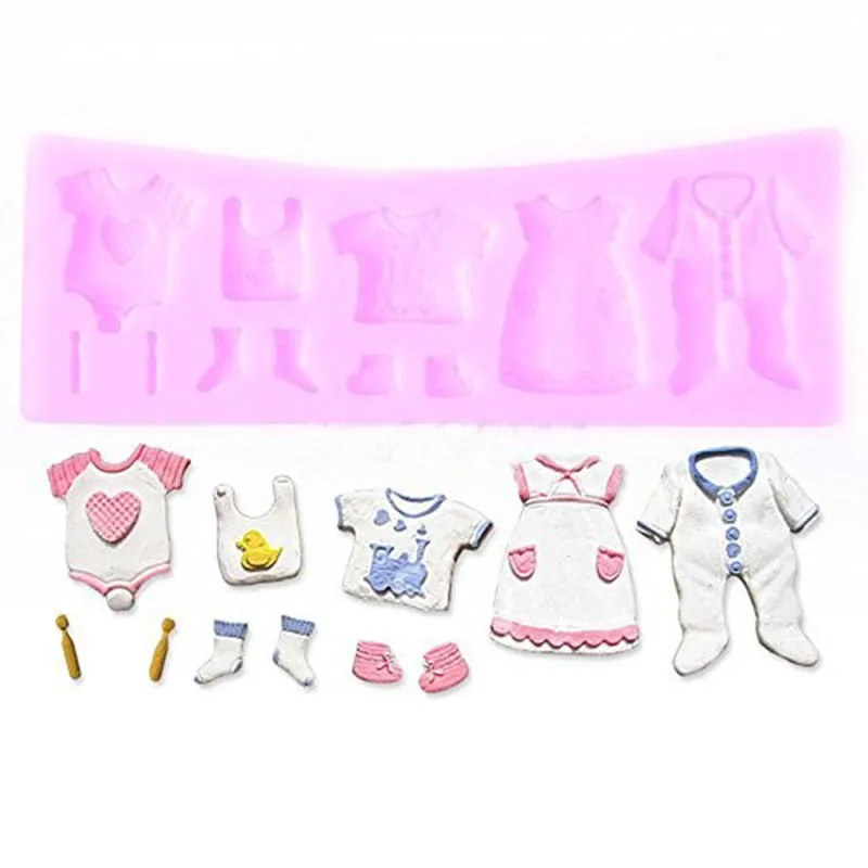 

3D Baby Cloth Silicone Cake Mold Candy Fondant Chocolate Mould Cake Decorating Tools Cupcake Baking Molds Kitchen Accessories