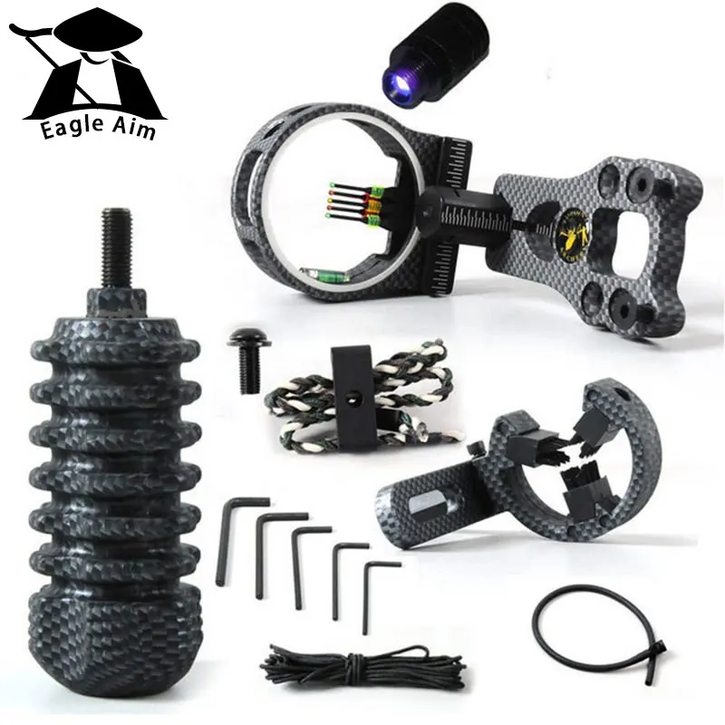 

Hunting Archery 1 Set Compound Bow Accessories Combo Bow Sight Kits Arrow Rest Compound Bow Stabilizer String Wax