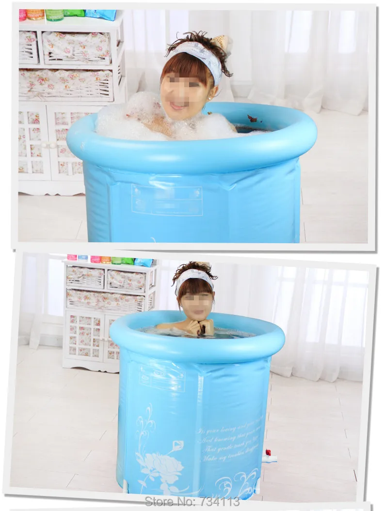 Спа ванна надувная Ванна 65x70 см Складная Ванна, надувная ванна для взрослых ванна бассейн Детская ванна с воздушным насосом расслабляющее тело