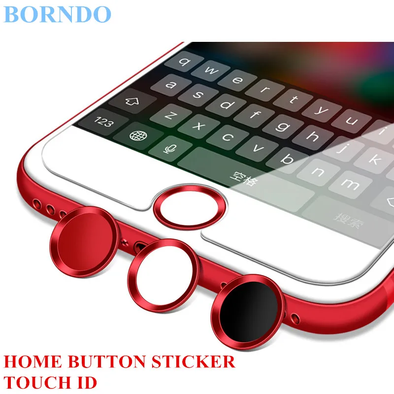 

100PCS Touch ID Aluminum Home Button Sticker Fingerprint Support For iPhone 5 5S SE 5C 6 6S 6Plus 7 7Plus With Retail Packing