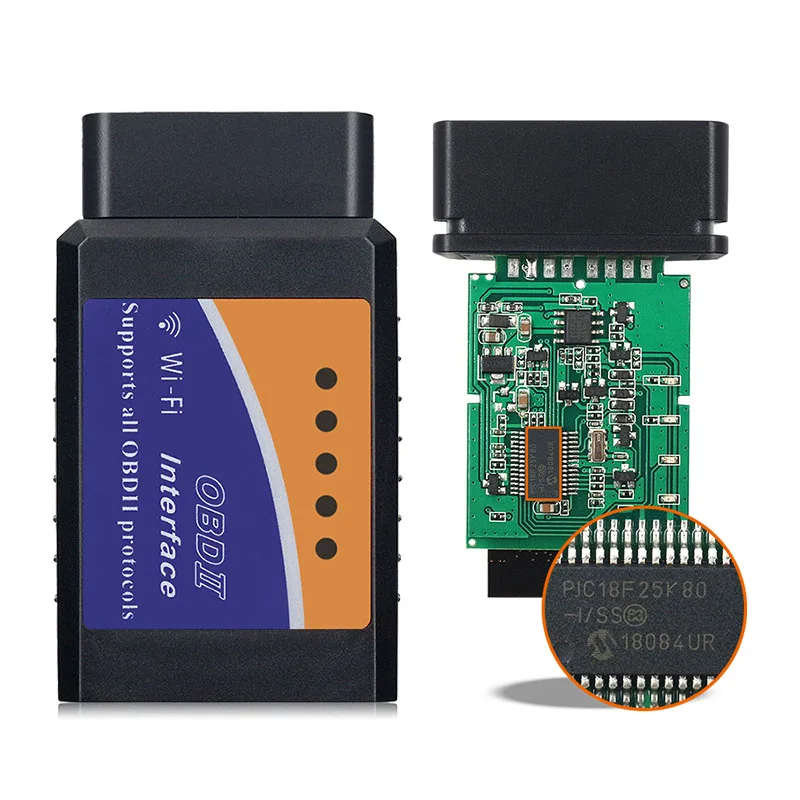 Лучший Wi-Fi ELM327 V1.5 OBD2 для IOS/Android/PC 1,5 ELM 327 Bluetooth OBDII сканер Real 25K80 ELM-327 OBD-II автомобильный диагностический инструмент