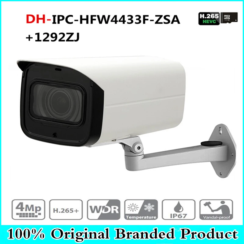 

DH IPC-HFW4433F-ZSA 4MP Network IP Camera 2.7-13.5mm VF Lens Bullet 80m IR Micro SD Card Slot Built-in MIC IK10 with logo