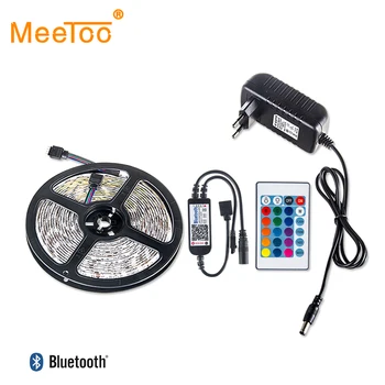 

Wireless 24Key Bluetooth Control RGB LED Strip Light 5050 12V Flexible RGBW LED Tape Diode Ribbon Lamp Neon Light Power Supply