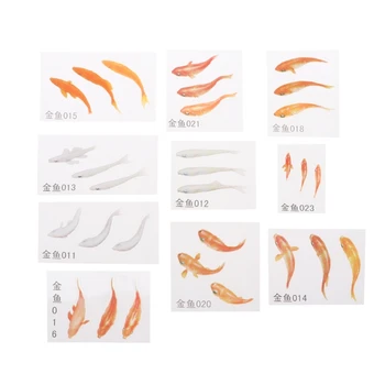 

10Pcs 3D Real Goldfish Clear Film Sticker For Resin DIY Painting Jewelry Making