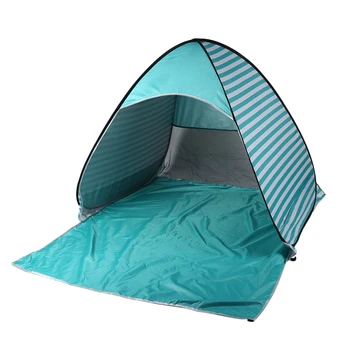 

Outdoor 2 Person Beach Camping Tent Anti-Uv Portable Quick Sunshade Shelter Canopy Stripe Automatic Tent