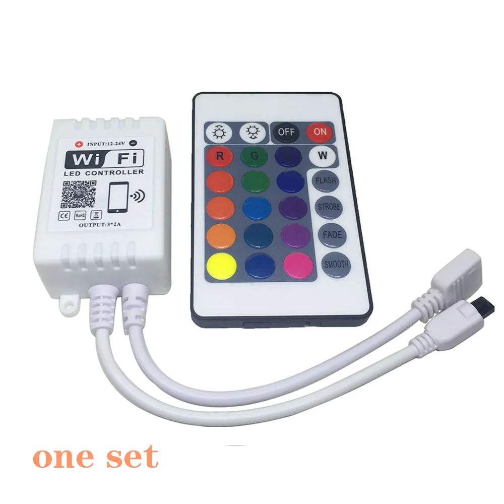 BSOD-RGB-LED-Strip-Controller-WIFI-24keys-RF-Wireless-Remote-led-Strip-Dimmer-Phone-IOS-Android