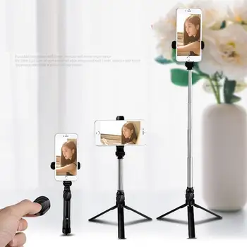 

360 Degree Rotation Wireless Bluetooth Selfie Stick Mini Tripod Extendable Monopod For iPhone Samsung Xiaomi HuaWei Smartphone