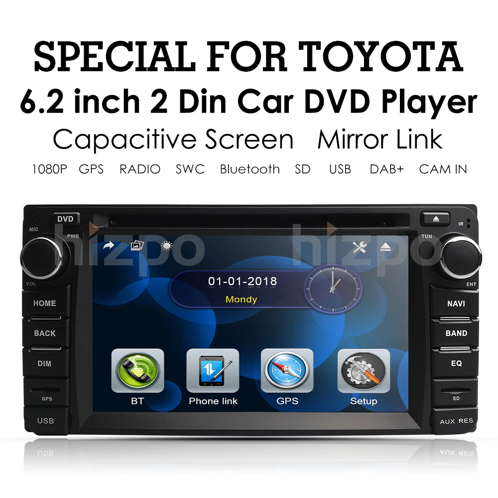 Новинка 2 DIN автомобильный DVD gps плеер для Toyota RAV4/CAMRY/COROLLA авто радио двойной din с gps, BT, рулевое колесо управления RDS CAM