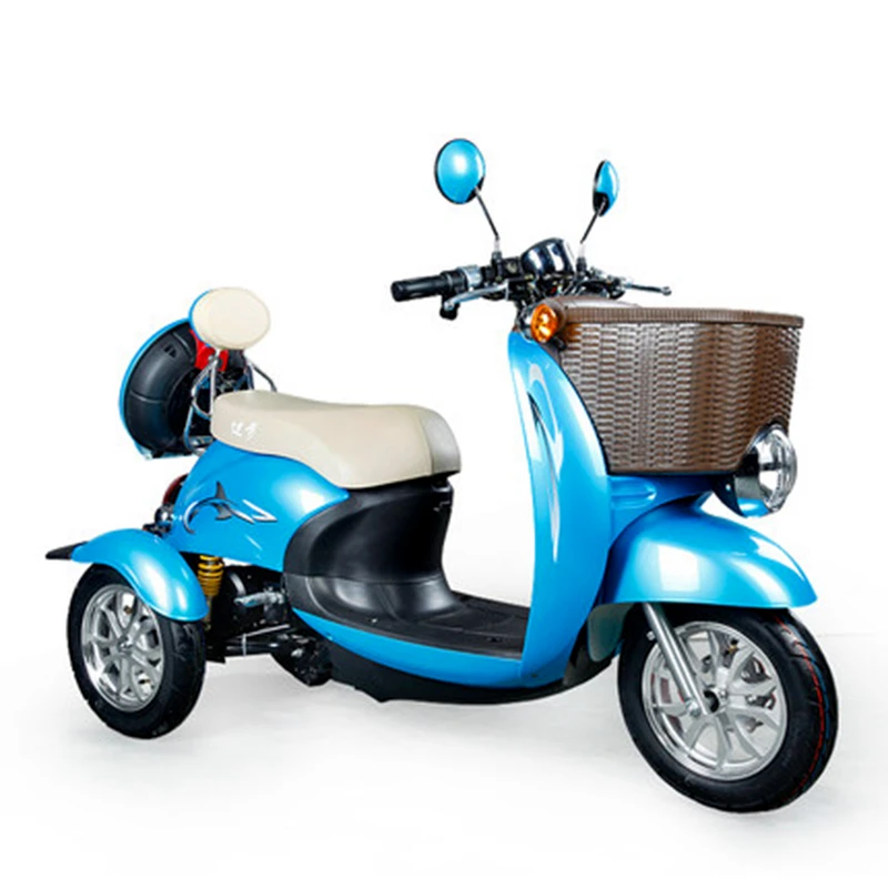 

Electric Scooter Recreational Vehicle Free Installation Comfortable Security Smooth Tricycle Red&Blue Lithium Battery for Elder