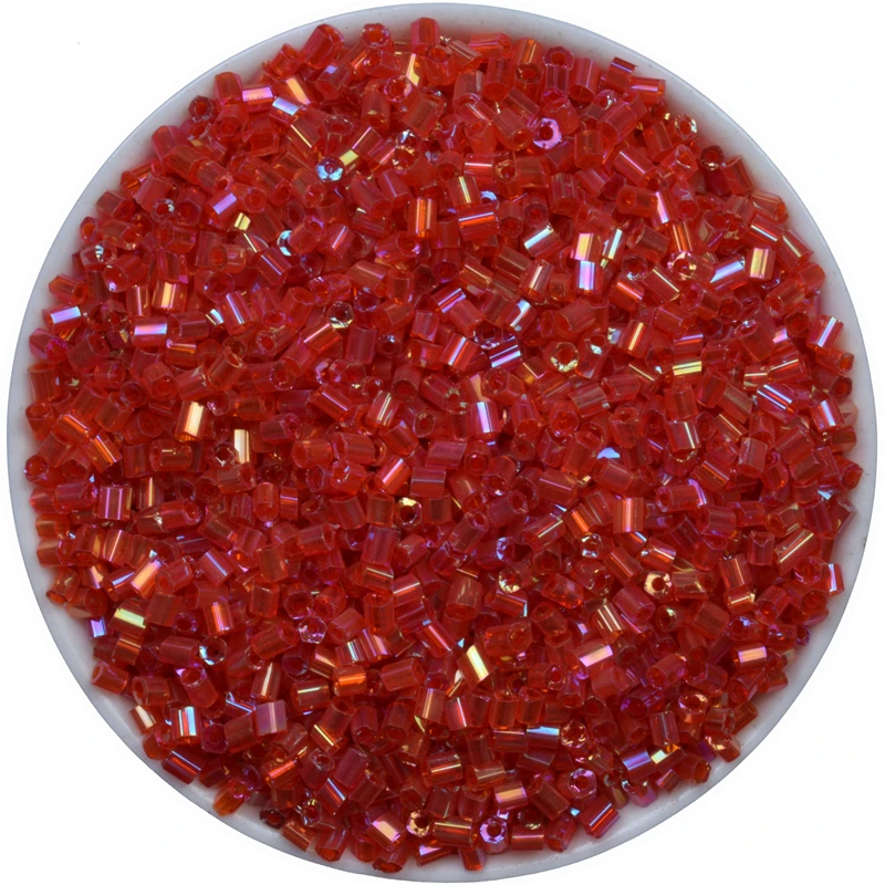 

1000pcs 2x3mm Red Czech Glass Tube Bugle Beads For Necklace Bracelets Loose Beads DIY Jewelry Making