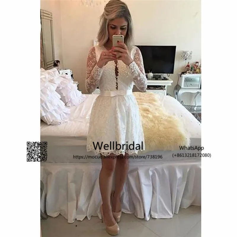 Fit Lace Sleeve Strap Prom Dress Homecoming Dresses