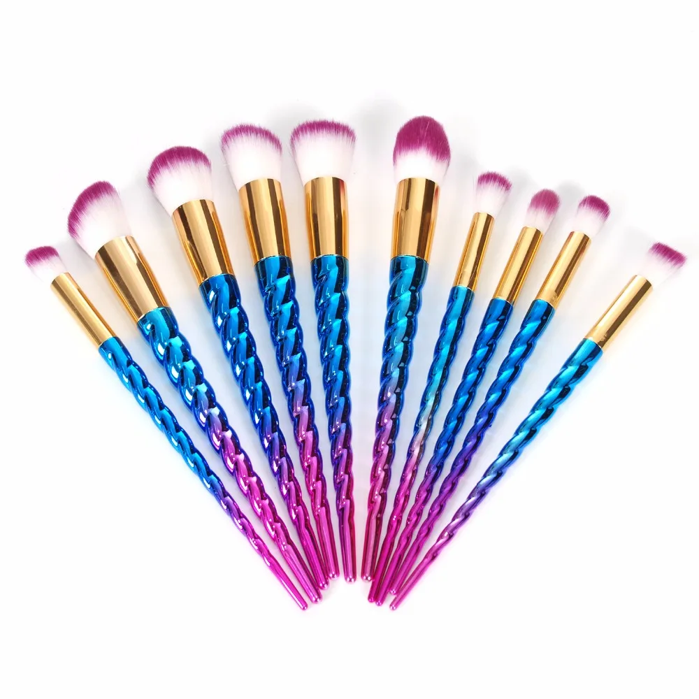 

LEBETTERED Unicorn Makeup Brushes Set Brochas Pinceis Unicornio Brush Facial Foundation Maquillaje Cosmetic Makeup Brush Kit