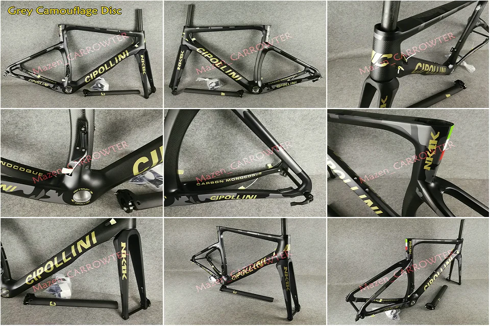Серый камуфляж T1100 3K матовый NK1K диск карбоновые рамы Cipollini карбоновый руль седло бутылки воды Клетки 50 мм диск колесная