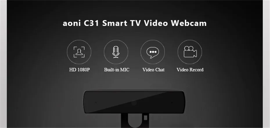 Aoni HD веб-камера видео чат запись USB камера 1080P Smart tv Box веб-камера для компьютера ноутбука веб-камера s C31