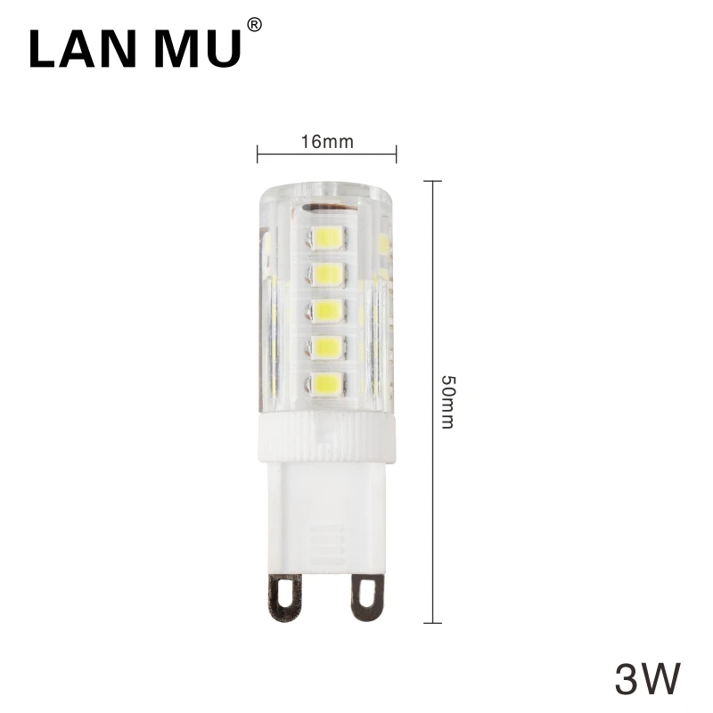 Светодиодный светильник G9 Лампа 3 Вт 4 Вт 5 Вт 7 Вт SMD2835 светодиодный светильник G9 светодиодный светильник 220-240 В ампула люстра светильник s Холодный/теплый белый - Испускаемый цвет: 3W
