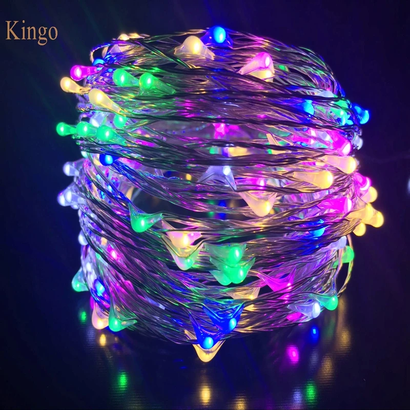Hot 20M/30M/50M Led Silver Copper Wire 200/300/500 LED String Light Starry Lights For Christmas Parties Wedding Beddingroom KTV