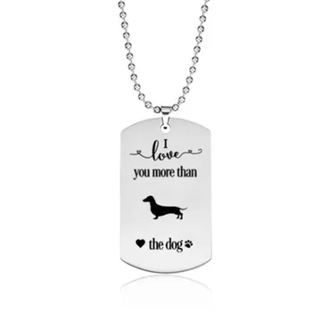 

European and American hot-selling stainless steel pet hunting dog dog tag necklace hunting dog pendant female jewelry