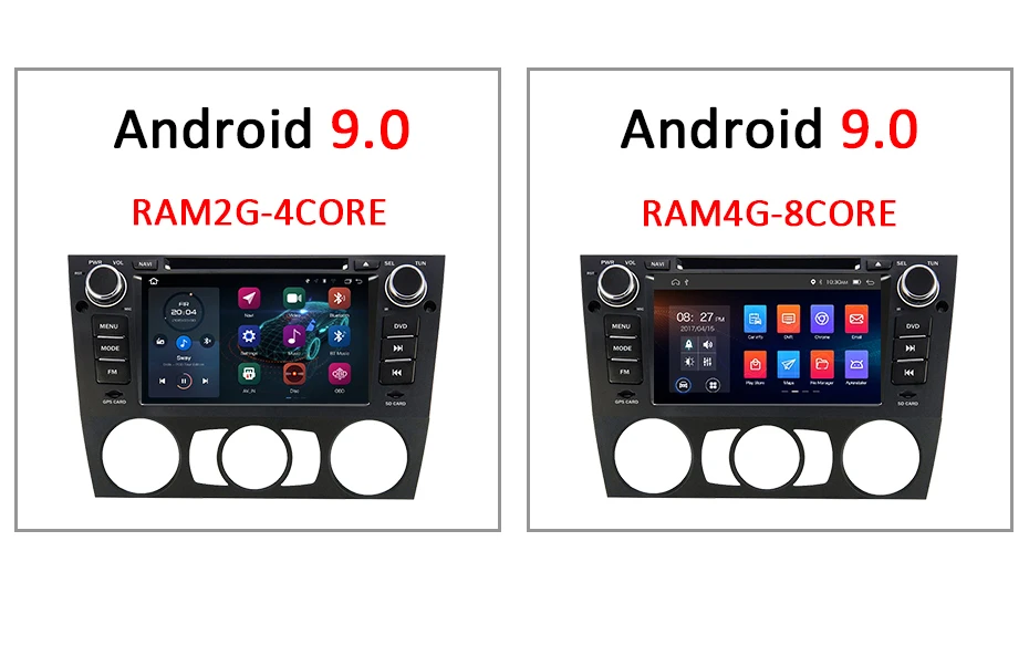 Excellent Android 9.0 4G RAM 64G ROM Car GPS receiver For BMW 3 series E90 E91 E92 E93 GPS RADIO stereo navigation head unit audio dvd 7