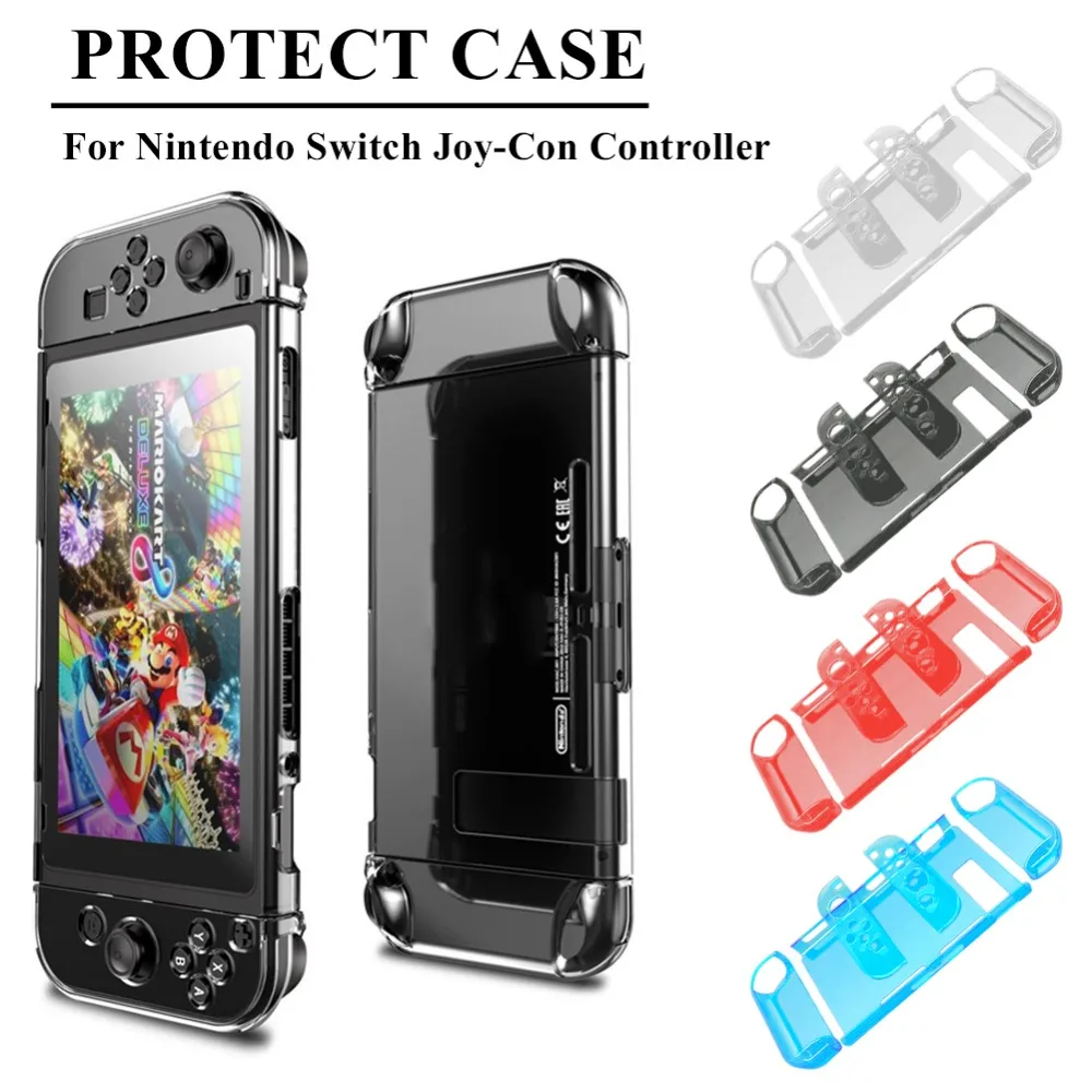 For Nintendo Switch Joy-Con Controller Protective Cover Anti-Scratch Hard Case Bag Crystal Shell Transparent PC Protective Case