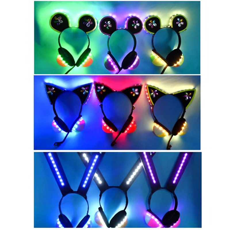 

Love Live Led Gaming Awaken Cosplay Costume Nico Rin Minami Kotori All Members Headphone Headset Luminous Headwear for Halloween