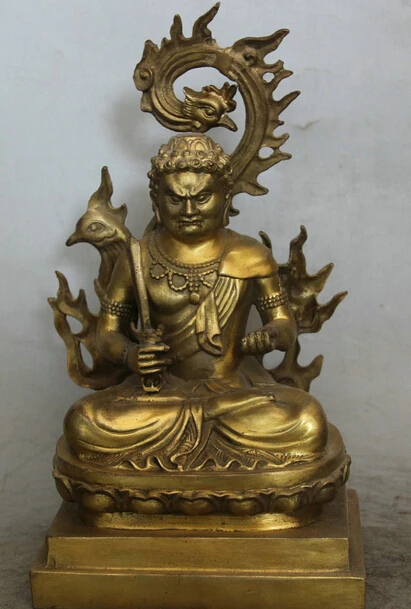 

JP S61 11" Japan Japanese Buddhism Brass phoenix Seat Fudo Myo-o / Acalanatha Statue