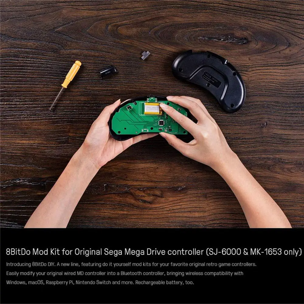 8BitDo Mod Bluetooth Kit parts for Sega Mega Drive Controller DIY MD Controller Gamepad NS console Accessories 8BitDo Mod Bluetooth Kit parts for Sega Mega Drive Controller DIY MD Controller Gamepad NS console Accessories