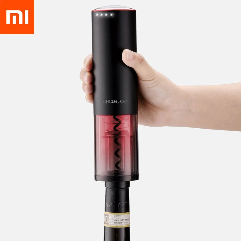 

Xiaomi Mijia Circle Joy Smart Automatic Electric Wine Opener Corkscrew Wine Bottle Opener Kit Cordless With Foil Cutter
